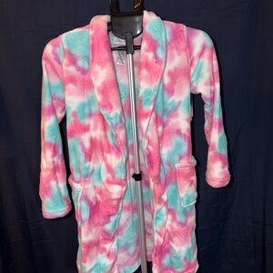 Girls size 10/12 matching robe with slippers set